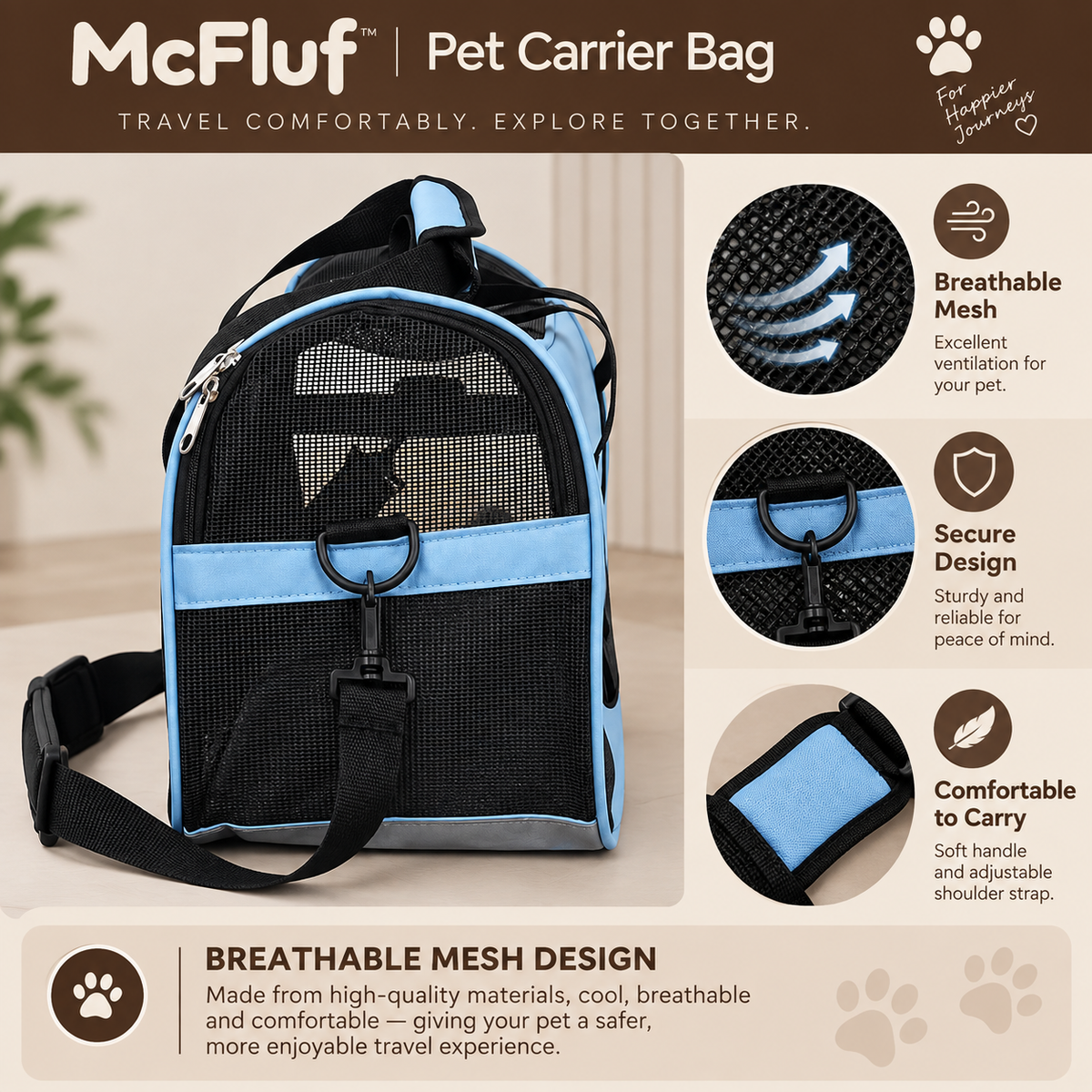 McFluf™ Pet Carrier Bag