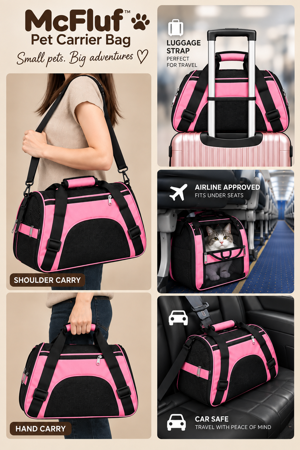 McFluf™ Pet Carrier Bag